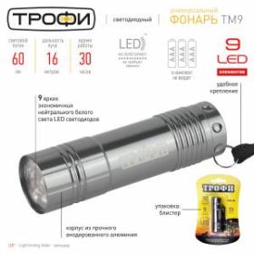 TA15 Фонарь Трофи Акку 4V1Ah, 2в1, 5xLED+6SMD, карт (18/90/1080) ‎