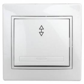 1-103-01 Intro Переключатель, 10А-250В, IP20, СУ, Plano, белый (10/200/2400) ‎/ Б0027599