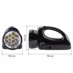 TSP12 Фонарь Трофи Акку 4V1.8Ah, 12+18xLED, ЗУ 220V, карт (20/40/320) ‎
