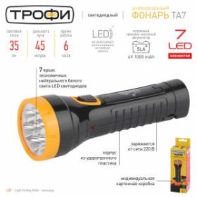 TA7 Фонарь Трофи Акку 4V1Ah, 7xLED, карт (20/80/960) ‎