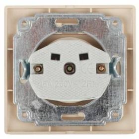 1-201-02 Intro Розетка 2P, 16А-250В, IP20, СУ, Plano, сл.кость (10/200/2400) ‎