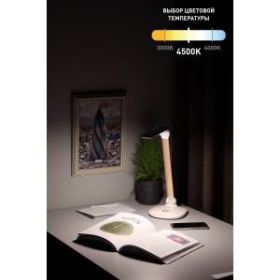 ЭРА наст.светильник NLED-456-10W-W-G белый с золотом (12/144) ‎