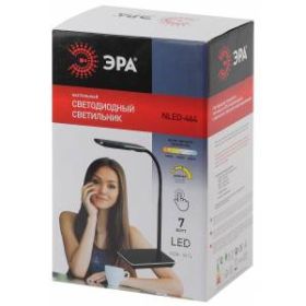 ЭРА наст.светильник NLED-464-7W-BK черный (12/144) ‎