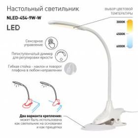 ЭРА наст.светильник NLED-454-9W-W белый (8/64) ‎