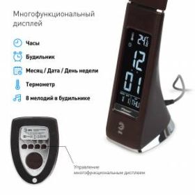 ЭРА наст.светильник NLED-461-7W-BR коричневый (12/180) ‎