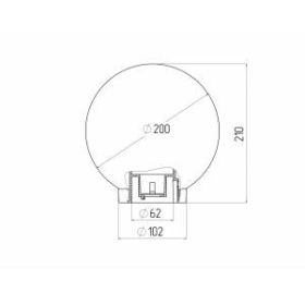 НТУ 01-60-201 ЭРА Светильник садово-парковый шар белый D200mm Е27 (6/90) ‎