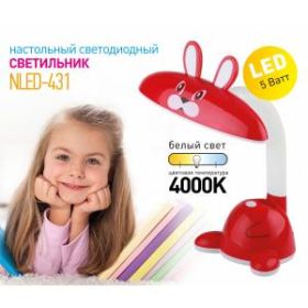 ЭРА наст.светильник NLED-431-5W-R красный (20/120) ‎