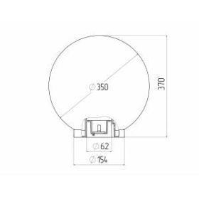 НТУ 01-100-351 ЭРА Светильник садово-парковый шар белый D350mm Е27 (4/12) ‎