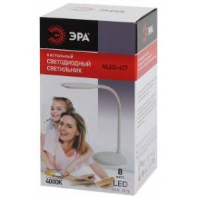ЭРА наст.светильник NLED-477-8W-W белый (20/120) ‎
