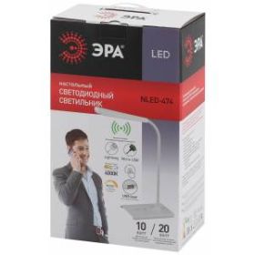 ЭРА наст.светильник NLED-474-10W-W белый (8/96) ‎