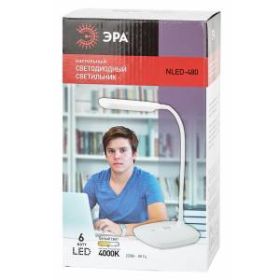ЭРА наст.светильник NLED-480-6W-W белый (27/243) ‎