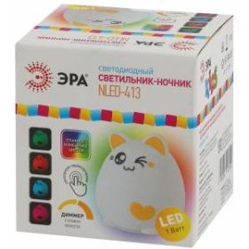 ЭРА светильник-ночник NLED-413-1W-Y белый с желтым (30/60/360) ‎