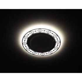 DK LD28 WH/WH Светильник ЭРА декор cо светодиодной подсветкой GX53, белый/белый (30/720) ‎
