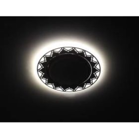 DK LD27 WH/WH Светильник ЭРА декор cо светодиодной подсветкой GX53, белый/белый (30/720) ‎
