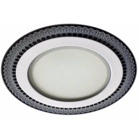 DK LED 9-6 Светильник ЭРА светодиодный круглый "стекло с рисунком" 6W 4000K (40/1120) ‎/ Б0028262