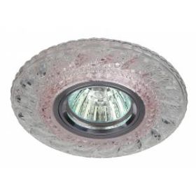 DK LD18 SL PK/WH Светильник ЭРА декор cо светодиодной подсветкой MR16, прозрачный розовый (50/1200) ‎