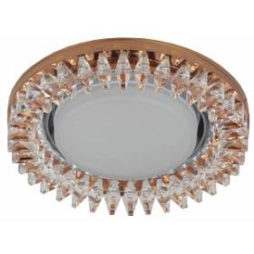 DK LD20 TEA/WH Светильник ЭРА декор cо светодиодной подсветкой Gx53, прозрачный (30/720) ‎