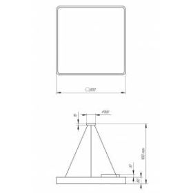 Светильник светодиодный Geometria ЭРА Quadro SPO-164-W-40K-110 110Вт 4000К 17300Лм IP40 800*800*80 белый подвесной ‎