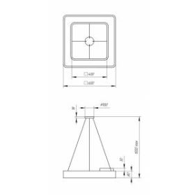 Светильник светодиодный Geometria ЭРА Quadro SPO-161-W-40K-060 60Вт 4000К 5500Лм IP40 600*600*80 белый подвесной ‎