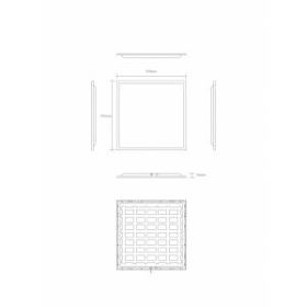 Светодиодная панель ЭРА SPL-590-W-65K-040 40Вт 6500K 4000Лм IP54 595х595х32 белая с драйвером ‎