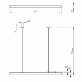 Светильник светодиодный Geometria ЭРА Block SPO-116-B-40K-024 24Вт 4000К 1750Лм IP40 1200*70*50 черный подвесной ‎