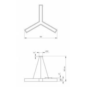 Светильник светодиодный Geometria ЭРА Igrek SPO-143-W-40K-056 56Вт 4000К 3700Лм IP40 900*900*80 белый подвесной ‎