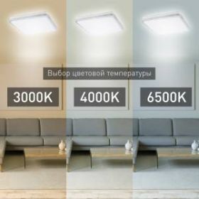 Светильник потолочный светодиодный ЭРА Классик с ДУ SPB-6-70-RC "Brilliance Slim" 70Вт 3000-6500К 5950Лм квадрат ‎