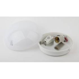 Светильник ЭРА НБП 06-60-102 с фото-шумовым датчиком Сириус IP54 E27 max 60Вт D220 круг белый акустический ‎