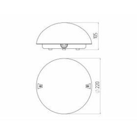 Светильник ЭРА НБП 06-60-101 с фото-шумовым датчиком Сириус IP54 E27 max 60Вт D220 круг призма акустический ‎