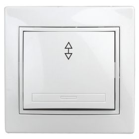 1Э-103-01 Intro Переключатель, 10А-250В, СУ, б.л., Plano, белый (10/200/2400) ‎/ Б0038824
