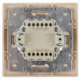 1-103-04 Intro Переключатель, 10А-250В, IP20, СУ, Plano, шампань (10/200/3200) ‎