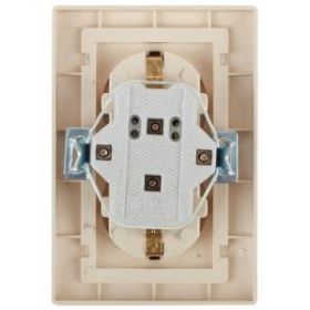1-205-03 Intro Розетка 2X2P+E Schuko, 16А-250В, IP20, СУ, Plano, алюминий (10/100/1200) ‎