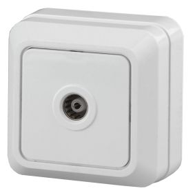 2Э-301-01 Intro Розетка TV одиночная, ОУ, Quadro, б.м.п., белый (10/200/2400) ‎/ Б0038872