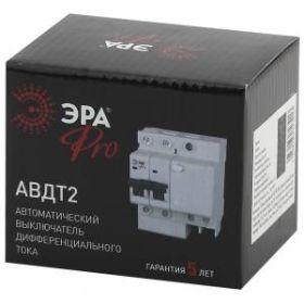 ЭРА Pro Автоматический выключатель дифференциального тока NO-902-141 АВДТ2 C63А 30мА 1P+N тип AC (5 ‎