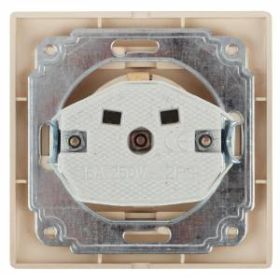 1-203-11 Intro Розетка 2P+E Schuko с крышкой, 16А-250В, IP20, СУ, Plano, сосна (10/100/2500) ‎