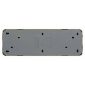 Розетка Intro Quadro 2-207-02 четырехместная 4х2P, 16А-250В, IP20, открытой установки, слоновая кость ‎