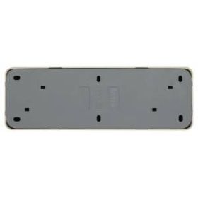 Розетка Intro Quadro 2-208-02 четырехместная с заземлением 4х2P+E, 16А-250В, IP20, открытой установки, слоновая кость ‎