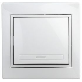 1А-101-01 Intro Выключатель, 10А-250В, СУ, Al+Cu, Plano, белый (10/200/2400) ‎/ Б0038593