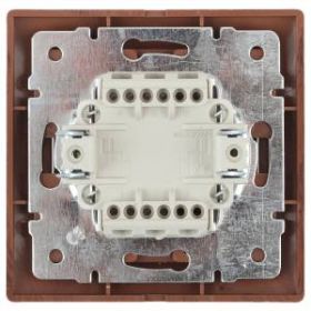 1-102-10 Intro Выключатель с подсветкой, 10А-250В, IP20, СУ, Plano, венге (10/200/2400) ‎
