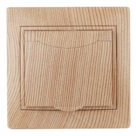 1-203-11 Intro Розетка 2P+E Schuko с крышкой, 16А-250В, IP20, СУ, Plano, сосна (10/100/2500) ‎/ Б0030065