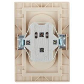 1-204-03 Intro Розетка 2х2P, 16А-250В, IP20, СУ, Plano, алюминий (10/100/1500) ‎