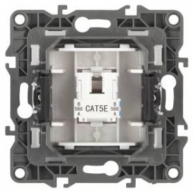 12-3107-14 ЭРА Розетка информационная RJ45, IP20, Эра12, медь (10/100/2500) ‎