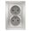 1-204-03 Intro Розетка 2х2P, 16А-250В, IP20, СУ, Plano, алюминий (10/100/1500) ‎/ Б0030066