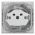 1-202-03 Intro Розетка 2P+E Schuko, 16А-250В, IP20, СУ, Plano, алюминий (10/200/2000) ‎