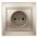 1-201-04 Intro Розетка 2P, 16А-250В, IP20, СУ, Plano, шампань (10/200/2400) ‎/ Б0030055