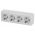 Розетка Intro Quadro 2-208-01 четырехместная с заземлением 4х2P+E, 16А-250В, IP20, открытой установки, белый ‎/ Б0051132