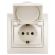 1-203-02 Intro Розетка 2P+E Schuko с крышкой, 16А-250В, IP20, СУ, Plano, сл.кость (10/100/1500) ‎