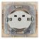 1-201-02 Intro Розетка 2P, 16А-250В, IP20, СУ, Plano, сл.кость (10/200/2400) ‎