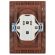 1-204-10 Intro Розетка 2х2P, 16А-250В, IP20, СУ, Plano, венге (10/100/1500) ‎