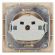 1-203-11 Intro Розетка 2P+E Schuko с крышкой, 16А-250В, IP20, СУ, Plano, сосна (10/100/2500) ‎
